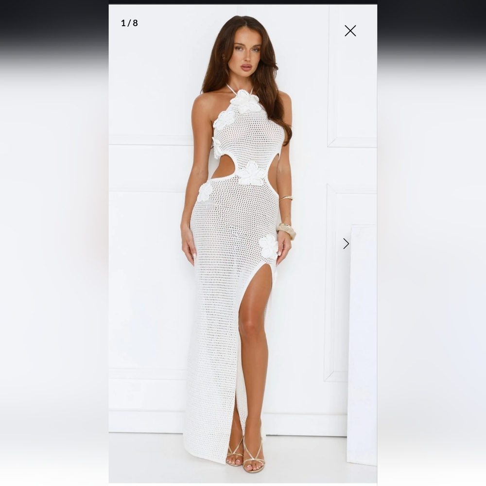 Hello Molly Monaco Sun Knit Halter Maxi Dress